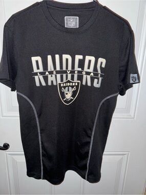 NFL Black Team Apparel Graphic Tee with White Neck Print